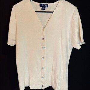Honors Vintage Pearlesque Button Blouse